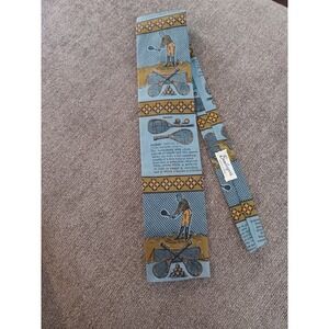 Rooster Vintage Racket Tie By Sun Fabrics All Cotton Square End Bambergers Store